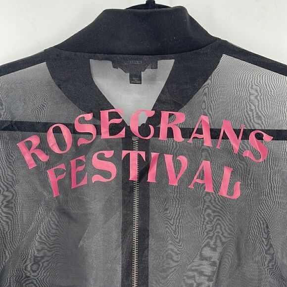 TRUE RELIGION ONE OF A KIND ROSECRANS FESTIVAL SHEER BOMBER JACKET - Picture 4 of 8
